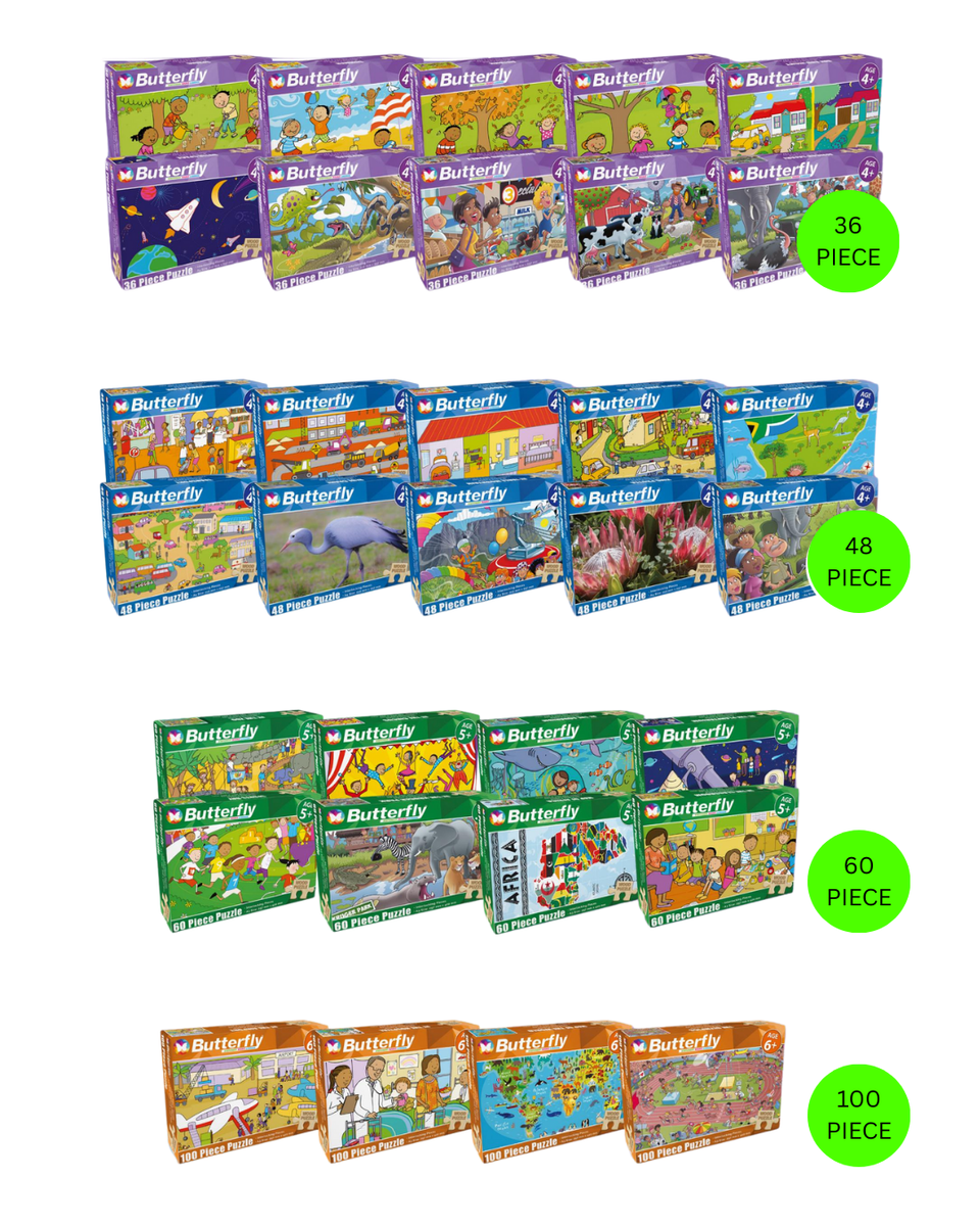 Puzzle Butterfly Wooden – 12, 24, 36, 48, 60, 100 Pieces