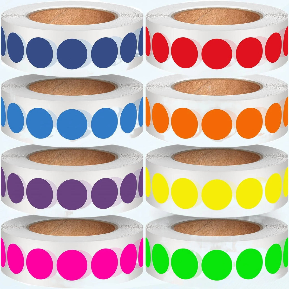 Color Code Index Sticker Sticker 32mm Round Fluorescent Colour Code Rolls – Stationery Net