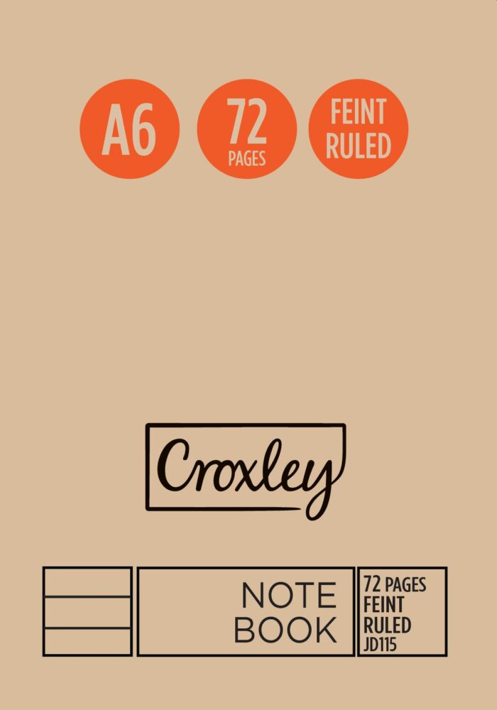 CROXLEY A6 Feint Soft Cover -  JD115 72pg. BUY ON STATIONERYNET.CO.ZA