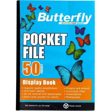 Flip File Notes Flip Files Butterfly A4 Display Book β Stationery Net