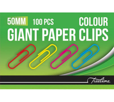 Treeline Paper Clips - 50mm Coloured