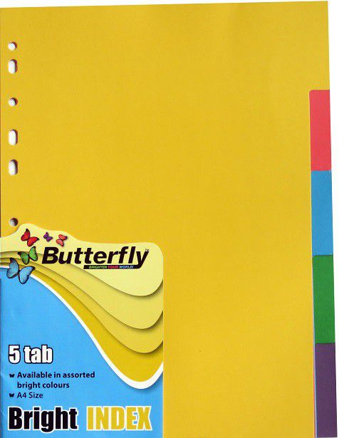 Butterfly 5 Tab Divider Board - A4