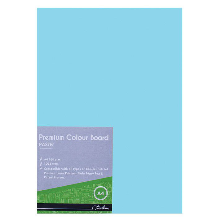 Treeline A4 PASTEL Blue Board - 160gsm | 100 sheets
