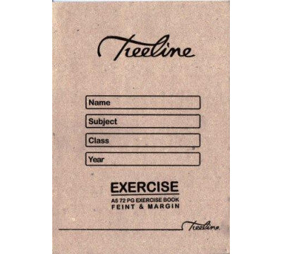 Treeline A5 Exercise Book - 72page, F/M. stationerynet.co.za
