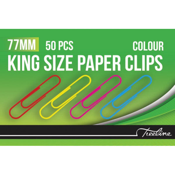 Treeline Paper Clips - 77mm Coloured