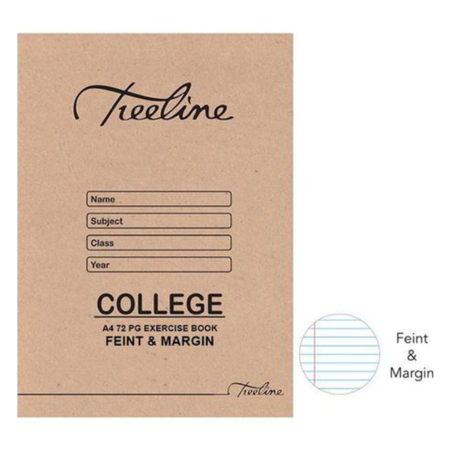 Treeline College Exercise Book - A4 72 pg
