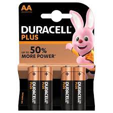 Duracell Plus AA Alkaline Batteries - 4 pack. The Duracell Plus batteries are best used when you are looking for reliable, long-lasting power in your every day devices such as motorized toys, flashlights, portable games consoles, shavers, remote controls, etc. 