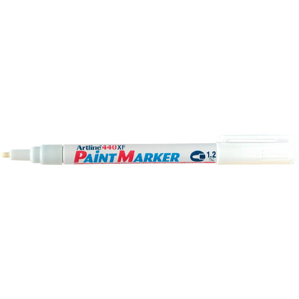 Artline EK 440 Fine Point Permanent Paint Marker 1.2mm. Marking most surfaces including metal, rubber, wood, glass, and plastic. Quick drying Water and fade resistant ink