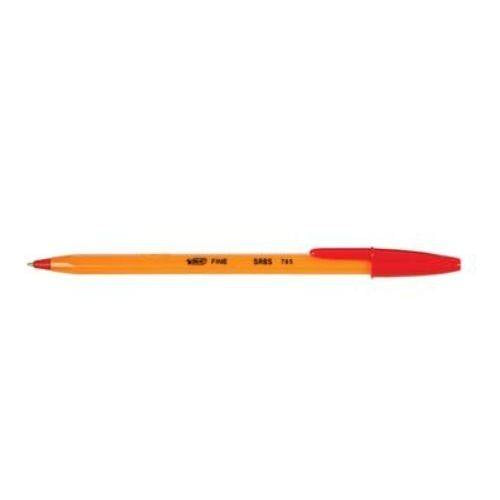 Bic Orange Fine Ballpoint. Cap and plug matching ink colour Provides comfortable and controlled writing.
