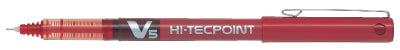 Pilot V5 Hi-Tecpoint Liquid Ink - FINE Tip. Needle point liquid ink pens. Available in 0.5mm or 0.7mm point sizes.