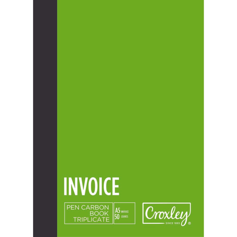 Croxley Pen Carbon Book JD66BO Invoice Triplicate B.O. A5 - 210x148mm 1st and 2nd leaves perforated â€“ 3rd leaf fast & numbered, 50 leaves