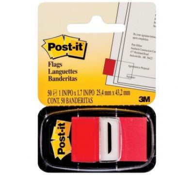 3M Post-it Repositionable Flags - Flag it, find it fast. 50 Flags per dispenser. Size: 25.4mm x 43.6mm