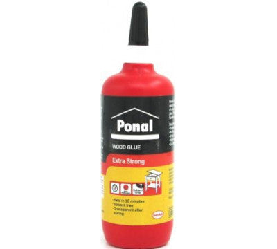 PONAL Wood Glue Extra Strong. PONAL Extra Strong Wood Glue is ready to use wood glue for most kinds of woods. Great for assembling and repair jobs. The bonds produced are slightly flexible and have a clear glue line. Solvent Free.