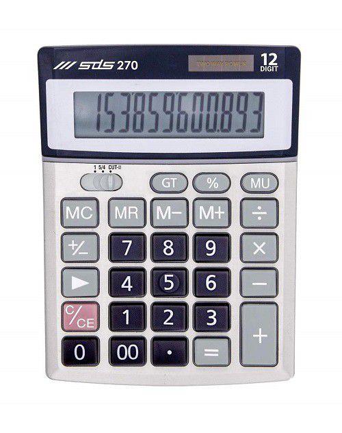 SDS 270 Large Display Calculator - 12 Digit