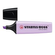 2 lin-widths, with refillable, water-based ink for paper, copy or fax. Long cap-off time Stabilo Boss Highlighter