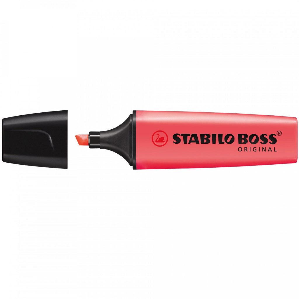 2 lin-widths, with refillable, water-based ink for paper, copy or fax. Long cap-off time Stabilo Boss Highlighter