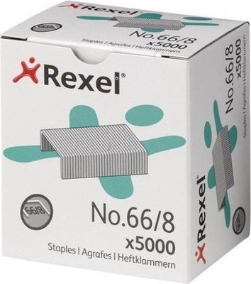 Rexel No 66/8 Staples 5000 units per box. Stapling Capacity of 60 Sheets For use in Rexel Heavy Duty Staplers