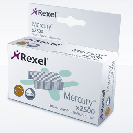 Rexel: Staples Mercury 2500 Heavy Duty Staples - Box of 2500 - Suitable for use with Rexel Mercury Heavy Duty Stapler