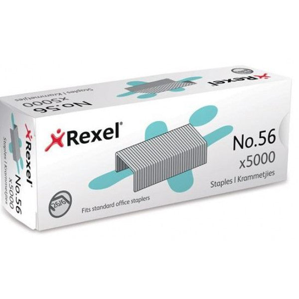 Rexel Staples - NO 56, 26/6 (x5000) For use in most standard staplers.