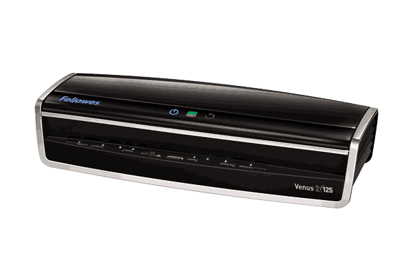 Fellowes Venus 2 A3 Laminator. Unique AutoSense system detects pouch thickness and self-adjusts to the optimal laminating setting Warms up in 30 seconds with InstaHeat technology Rapid laminating speed of 18 seconds Robust 6-roller system for superior lamination quality Laminates pouches up to 250 micron thick