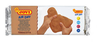 Jovi Air Dry Modeling Clay - Terracotta 500g. PREMIUM AIR-DRY DRYING MODELING CLAY â€“ Jovi Air-Dry Modeling Clay starts out soft and is easy to knead and shape EASY TO USE AND SMOOTH TEXTURE - Create forms by hand or use to cover frames made of wire, wood, or cardboard.