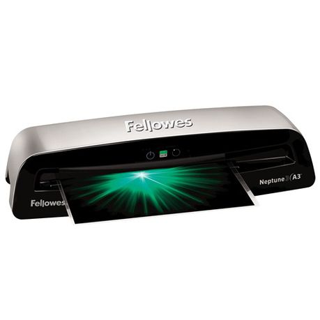 Fellowes Neptune 3 A3 Laminator. Warms up in 1 minute with InstaHeat technology Quick laminating speed of 30 seconds Laminates pouches up to 175 micron thick