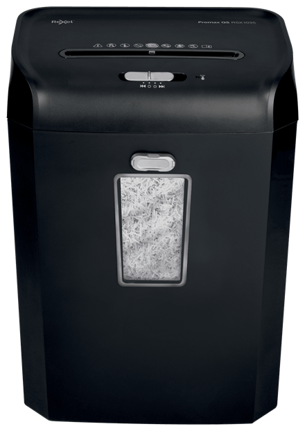 Rexel ProMax QS RSX1035 Cross Cut Paper Shredder. Shreds up to 10x A4 sheets (80gsm) at once. 35L bin capacity