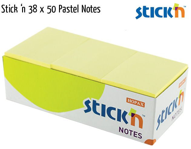 Post It Notes - Pastel Cube Yellow