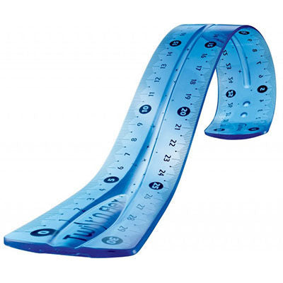Maped Twist and Flex 30cm Ruler - Assorted Colours. Made from unbreakable material that can be Twisted & Bent time & again.