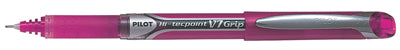 Pilot V7 Hi-Tecpoint Grip Liquid Ink. Needle point in 0.5mm, 0.7mm. Rubberised grip. Ideal for signatures.